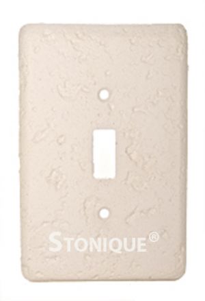 Stonique® Single Toggle Switch Plate Cover in Linen